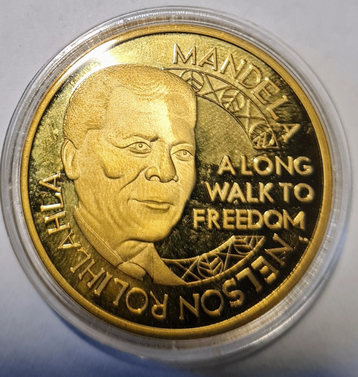 Nelson Mandela 'A Long Walk to Freedom' Herdenkingsmunt, Ophalen of Verzenden, Zo goed als nieuw