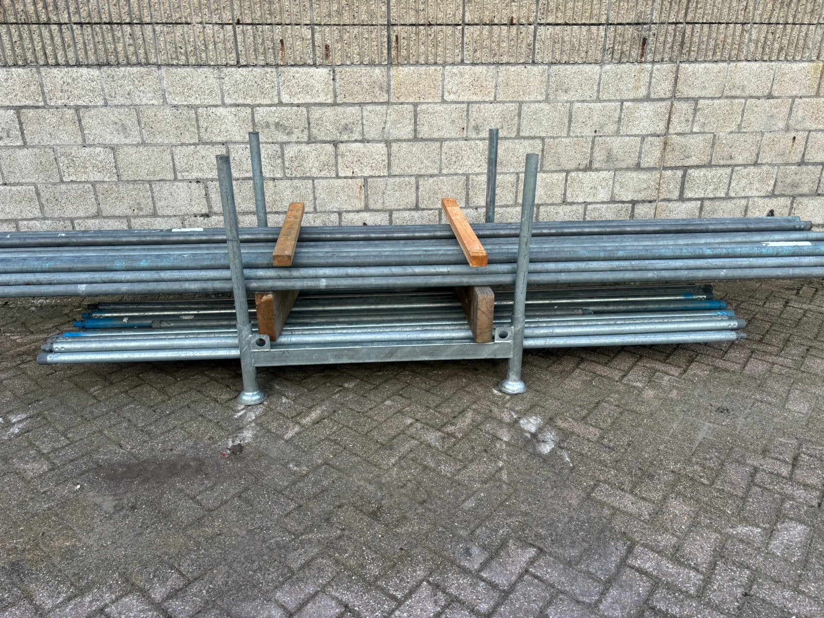 Tubelock Steiger - 4 en 3 meter - Gebruikt - Steigerbuis, Ophalen, Gebruikt, Gevelsteiger, 2 tot 5 meter