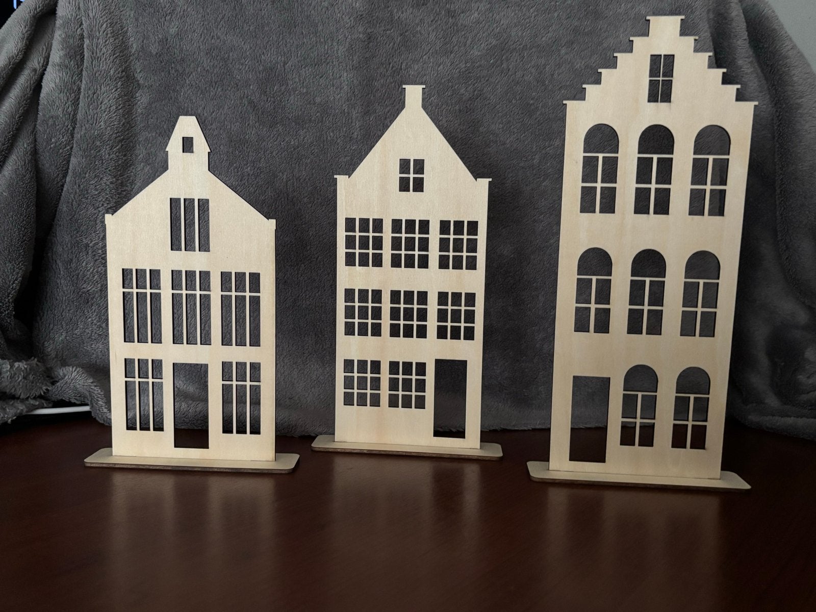 Grachtenpandjes  - Decoratie, Huis en Inrichting, Hout, Beige, Nieuw, Ophalen of Verzenden