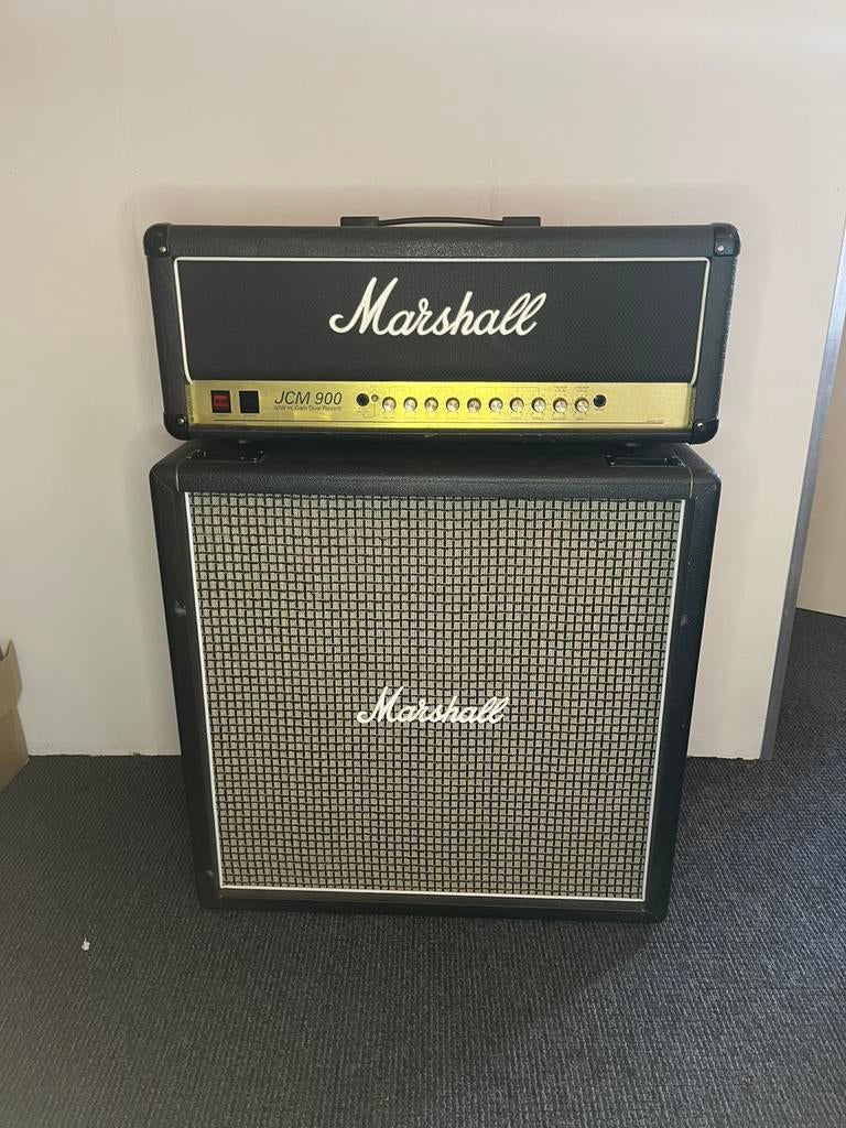 Authentic Marshall JCM 900 4500+1960BX Cabinet –Britse stack, Muziek en Instrumenten, Ophalen, Gebruikt, Gitaar, 50 tot 100 watt