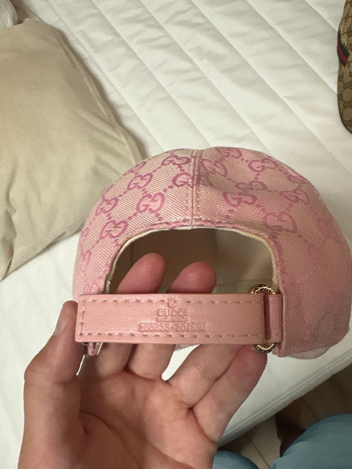 Gucci GG Canvas Baseballpet Roze, Kleding | Dames, Hoeden en Petten, Ophalen of Verzenden, Gedragen, One size fits all, Pet