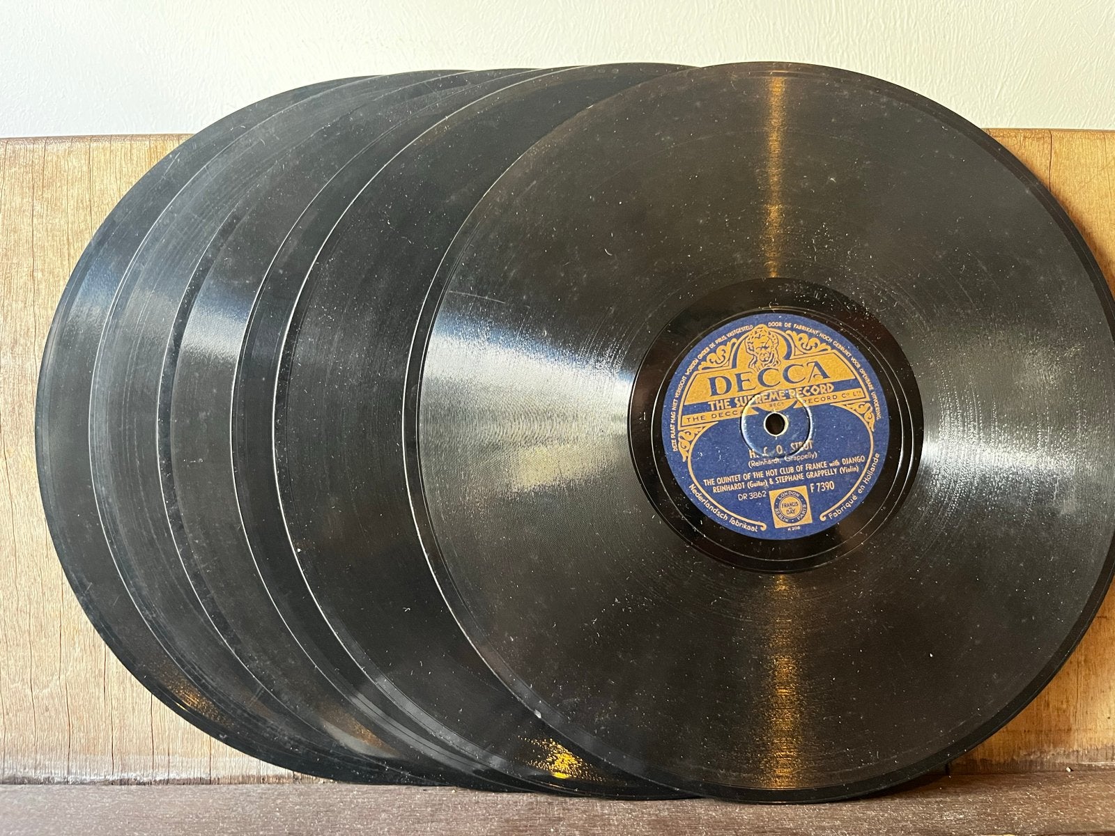 6 bakeliet 78 jazz platen Spike Hughes Count Basie Django, Gebruikt, 10 inch, Ophalen of Verzenden, Overige typen