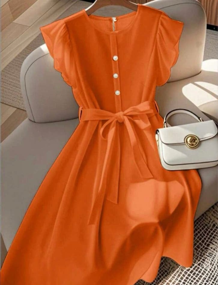 Nieuwe oranje zomerjurk maat XL, leuk voor WK., Kleding | Dames, Jurken, Ophalen, Maat 46/48 (XL) of groter, Nieuw, Oranje