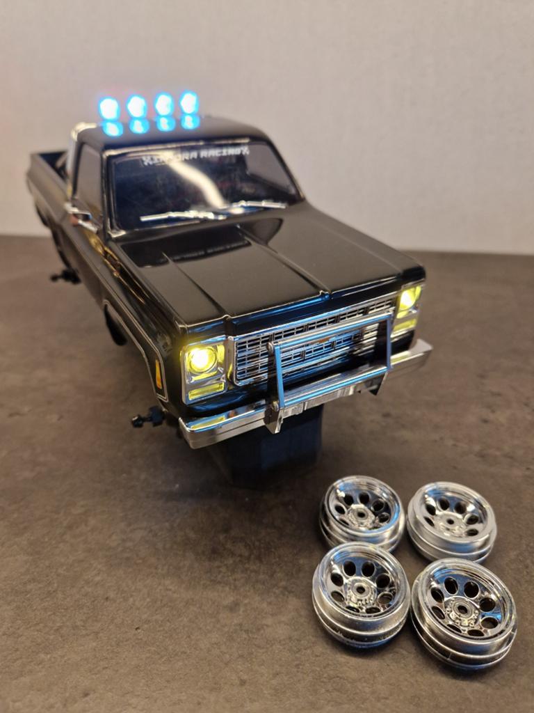 Trx4m Chevrolet K10 body 1:18 zwart inclusief verlichting, Ophalen of Verzenden, Gebruikt