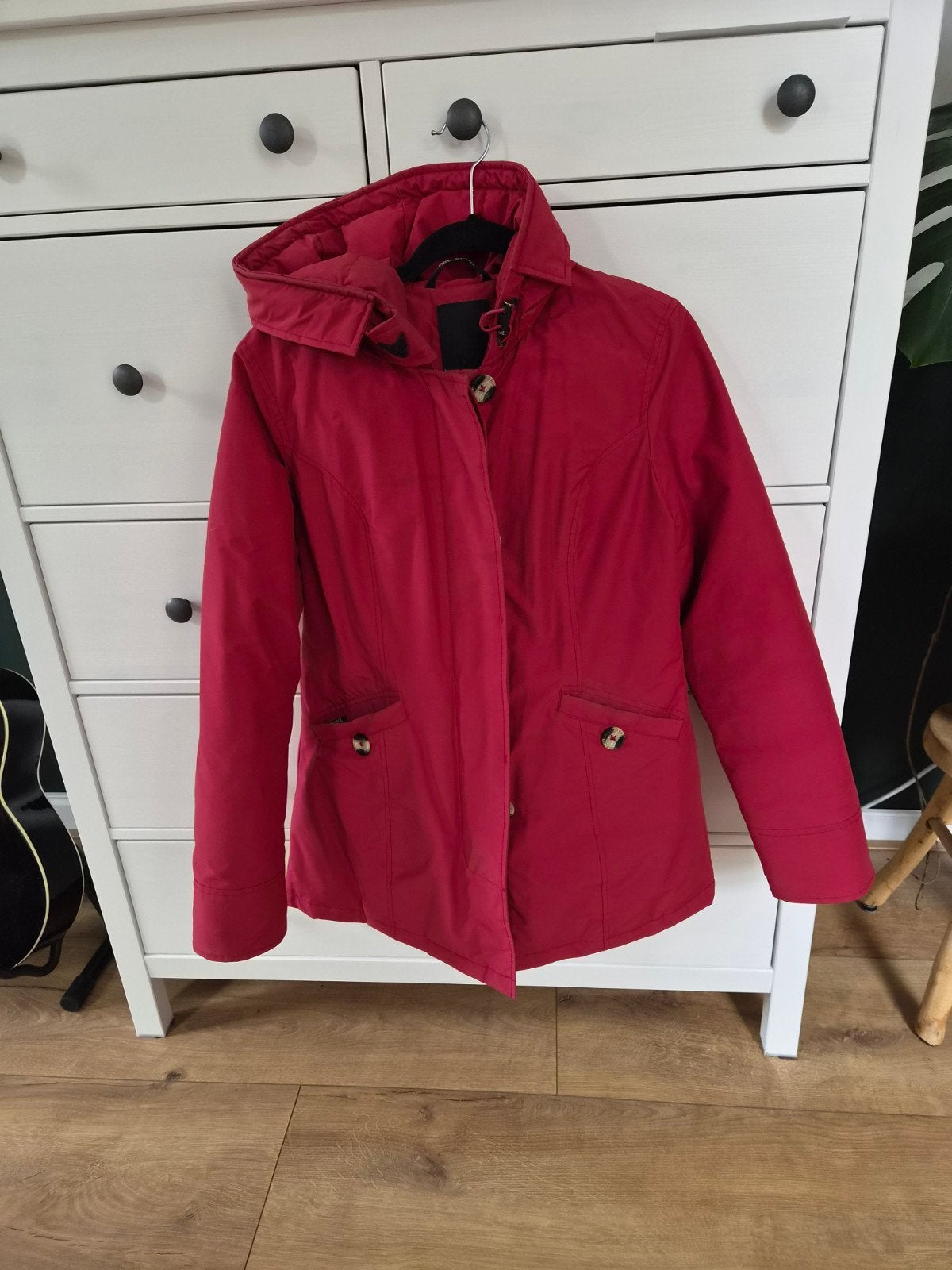 Rode airforce winterjas maat S, Ophalen, Maat 36 (S), Rood, Onbekend