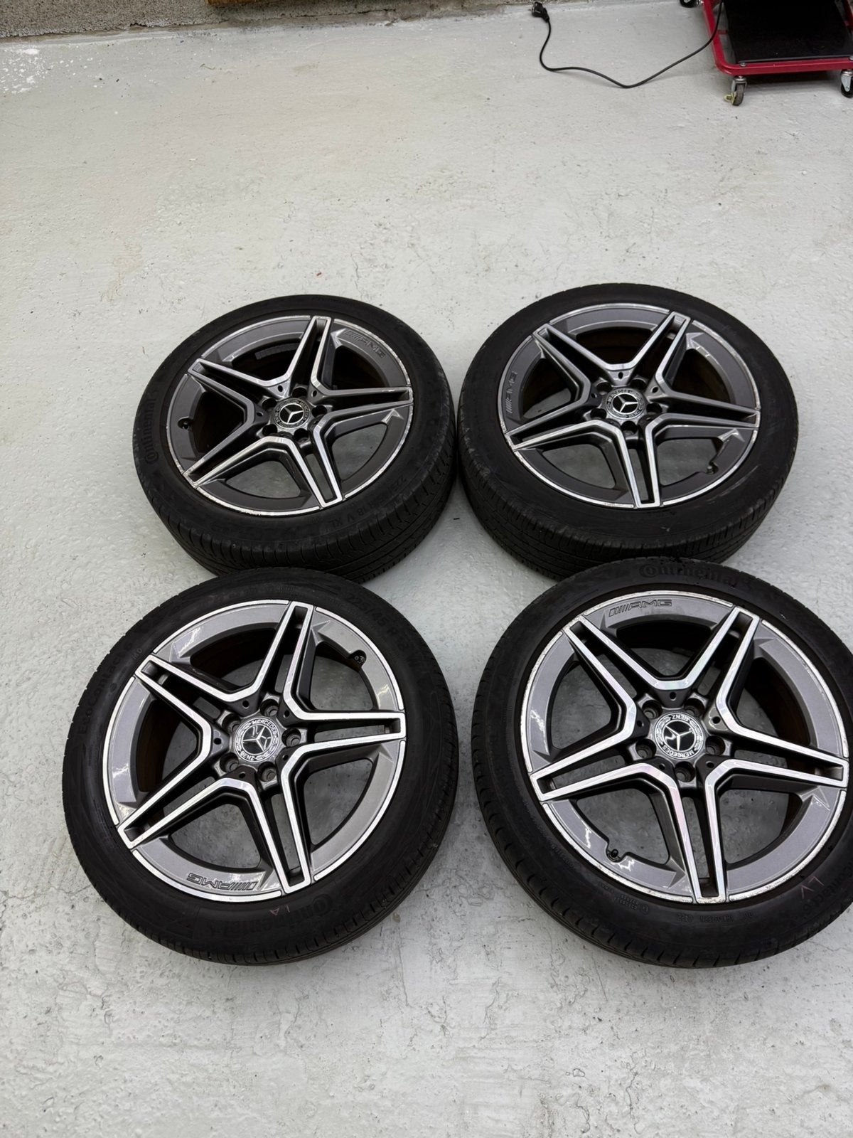 Originele mercedes AMG velgen voor A-klasse/Cla, Auto-onderdelen, Banden en Velgen, Ophalen, 18 inch, Gebruikt, Banden en Velgen