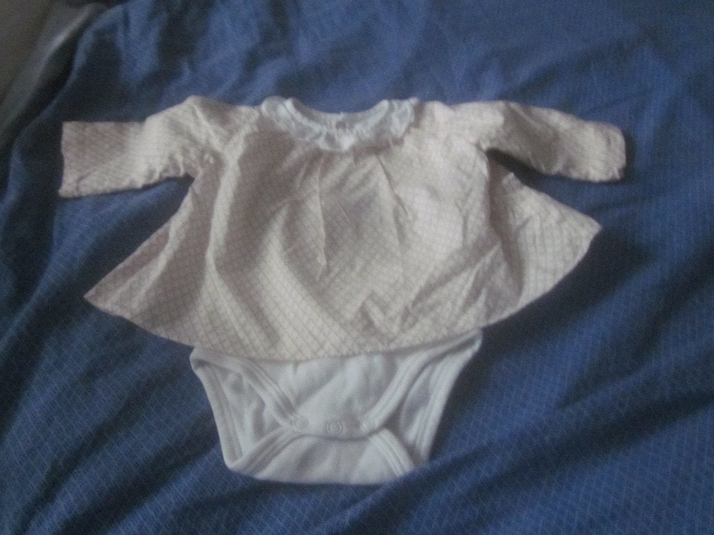 Nieuw wit/zand romper blousje/tuniekje Jacadi maat 56/62, Overige typen, Nieuw, Ophalen of Verzenden, Jacadi