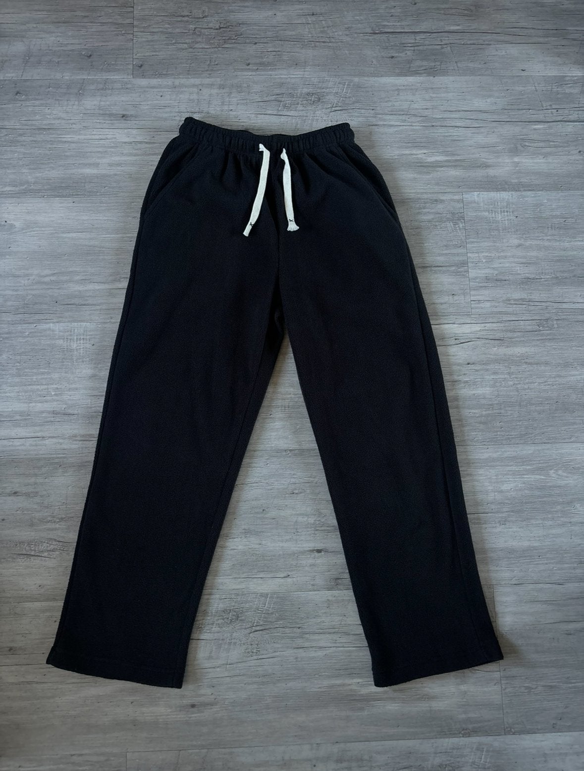 Zwart fleece joggingbroek recht model maat XXS, Verzenden, Zo goed als nieuw, Jongen, Broek