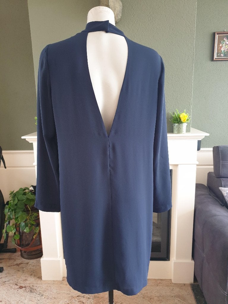 Samsoe Samsoe elegante blauwe jurk M 38 40, Maat 38/40 (M), Nieuw, Samsoe Samsoe, Boven de knie