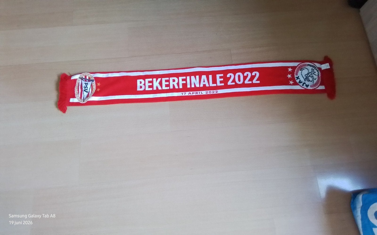 PSV - Ajax Bekerfinale 2022 Sjaal, Ophalen of Verzenden, Zo goed als nieuw, PSV, Vaantje of Sjaal