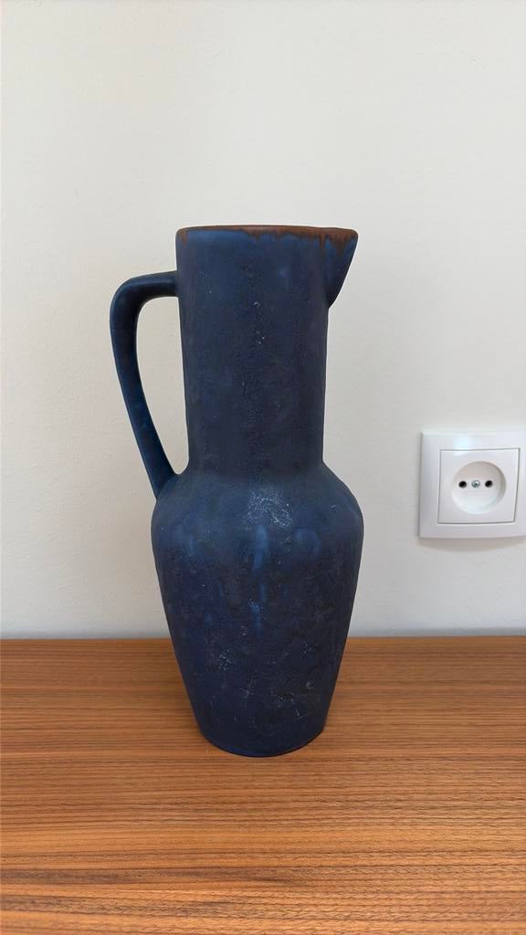 Vintage blauwe fat lava vaas Capri West Germany, Verzamelen, Ophalen of Verzenden, Huis en Inrichting