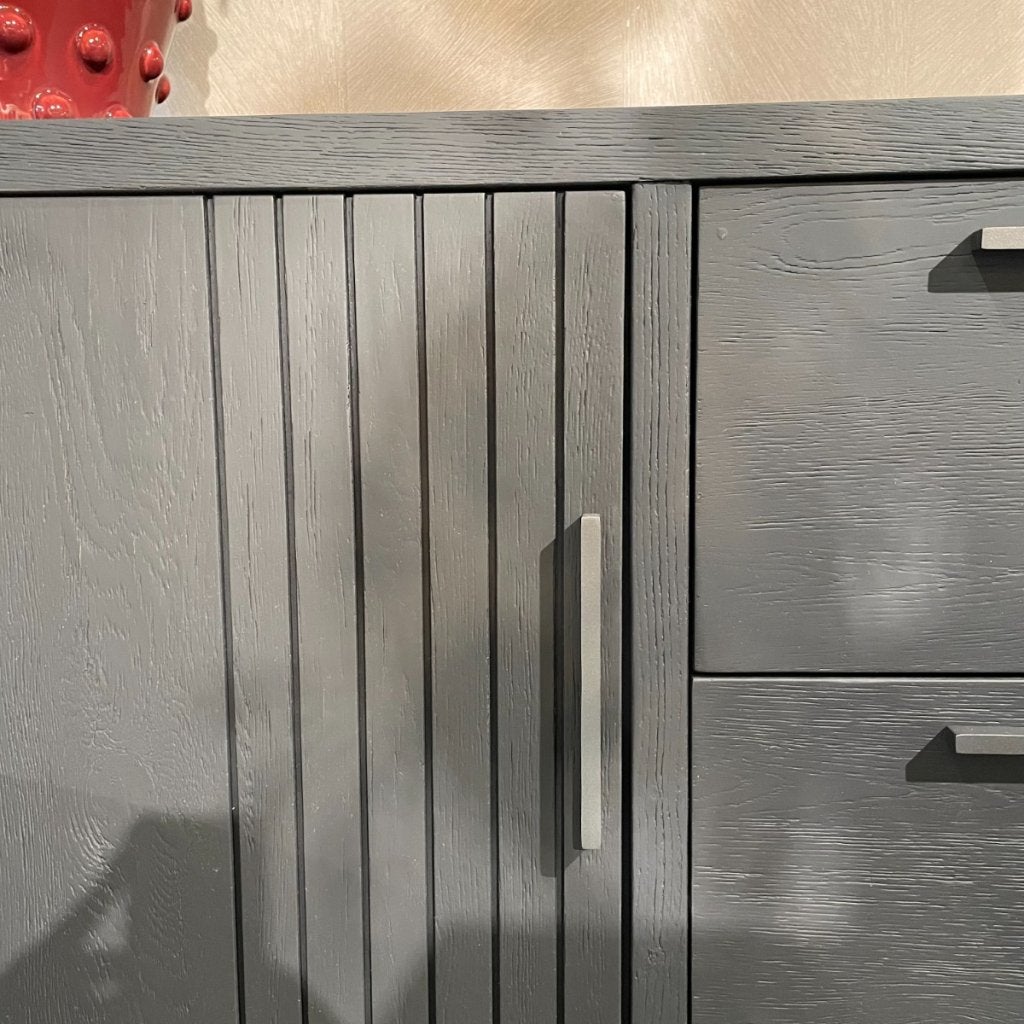 Pavie Dressoir 2 Deur 2 La 3 Open Vak 233cm Castle Black -, Niet ingevuld, Niet ingevuld, Niet ingevuld