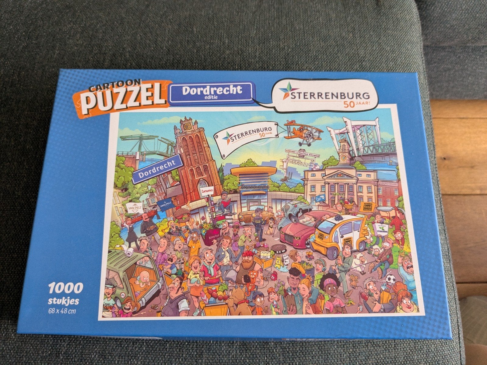 Cartoon Puzzel Dordrecht Editie 1000 Stukjes, Ophalen of Verzenden, 500 t/m 1500 stukjes, Zo goed als nieuw, Legpuzzel