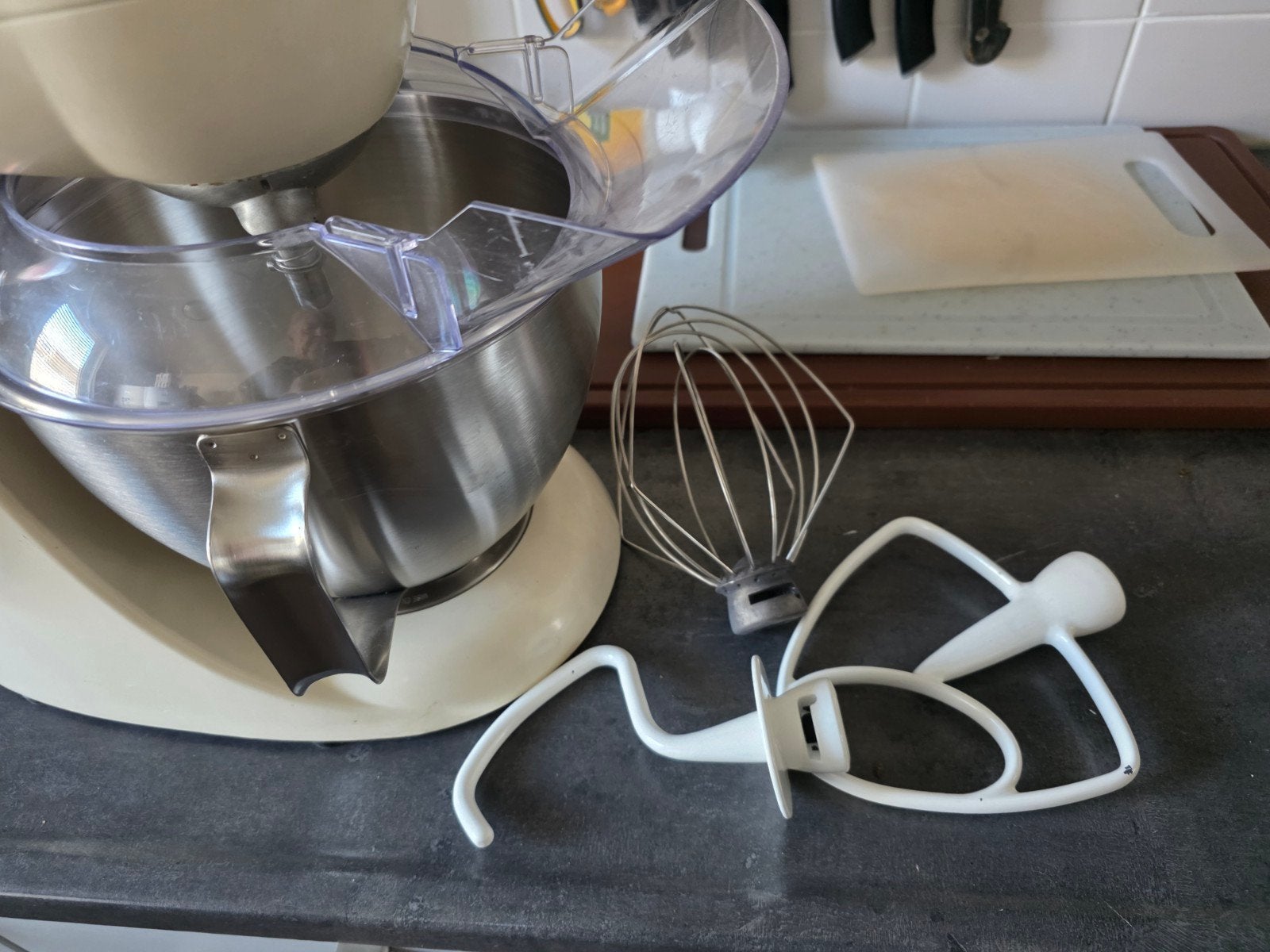 Patissier keukenmachine met accessoires, 3 tot 4 liter, Ophalen of Verzenden, Gebruikt, 3 snelheden of meer
