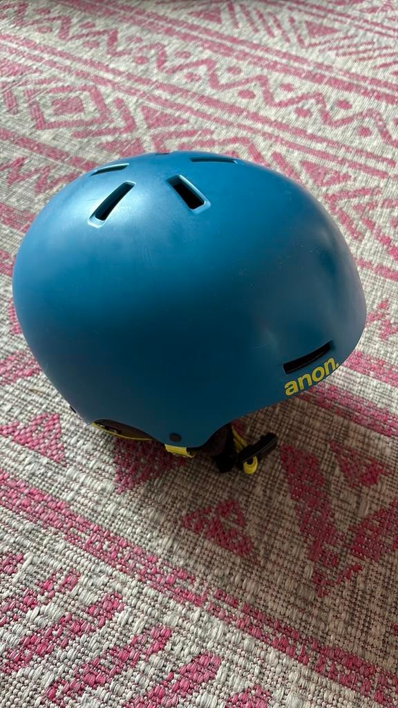Skihelm blauw kind mt L/XL 52-55 cm, Overige merken, Overige typen, Ophalen of Verzenden, Zo goed als nieuw