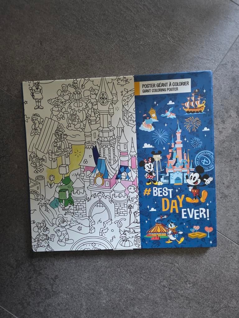 Disney Store Disneyland kleur poster kleuren tekenen NIEUW, Ophalen of Verzenden, Nieuw