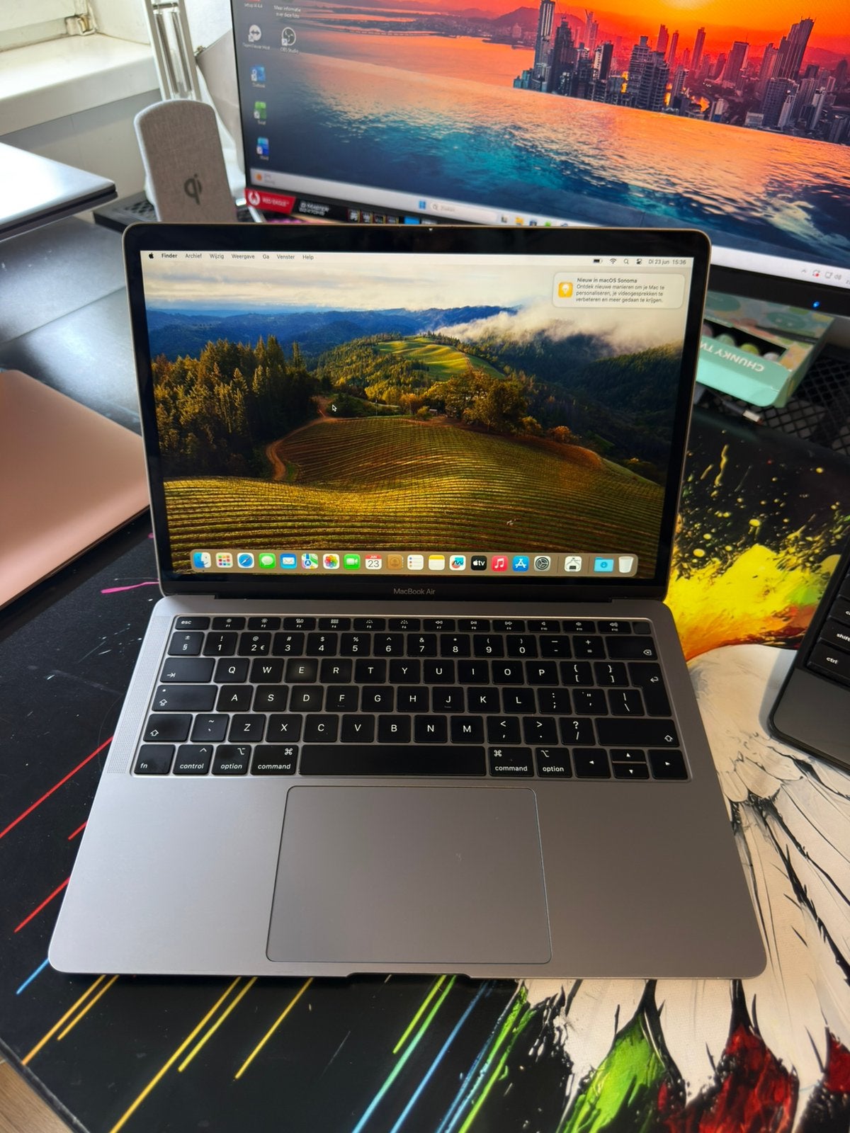 Macbook Air 2018 Retina 13inch zeer netjes, Qwerty, 8 GB, 13 inch, Minder dan 2 Ghz