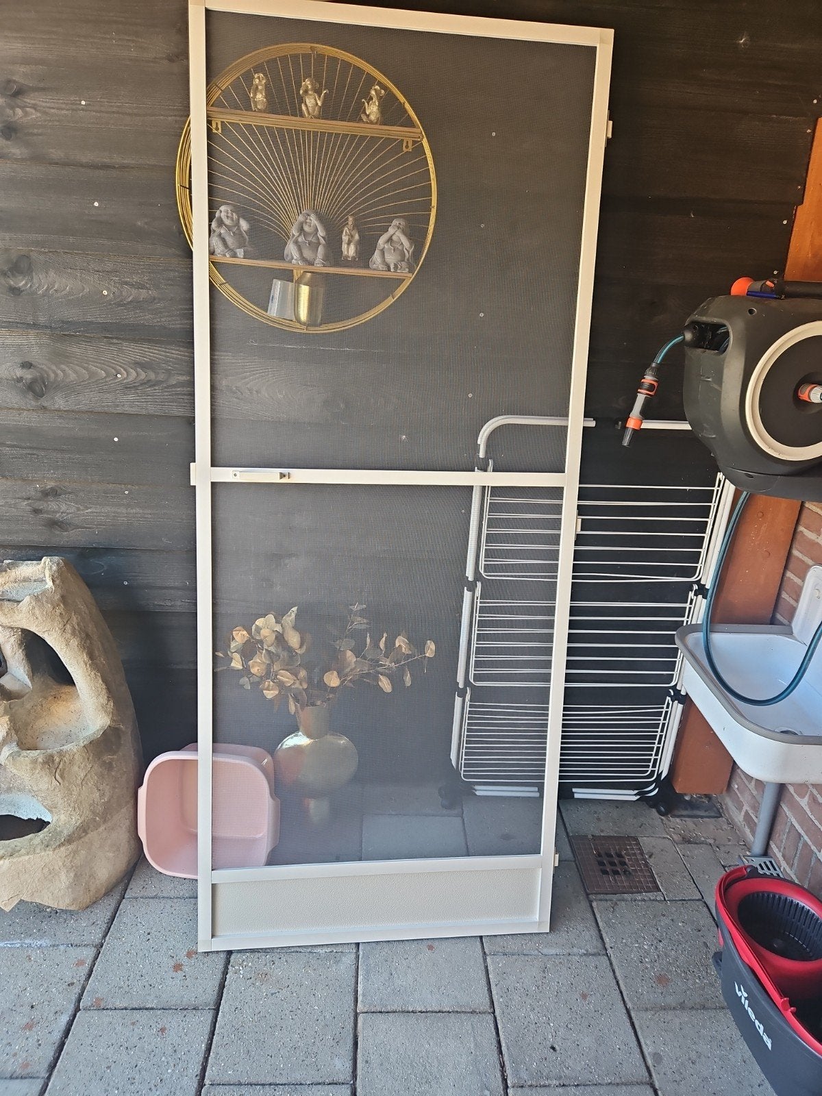 Hordeur wit, zo goed als nieuw, 204x84 cm, Ophalen, 80 tot 100 cm, Zo goed als nieuw, Metaal