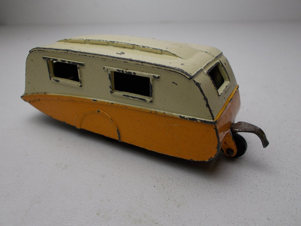 1956 Dinky Toys 190 CARAVAN (Yellow/Creme) -A-, Ophalen of Verzenden, Gebruikt, Auto, Dinky Toys