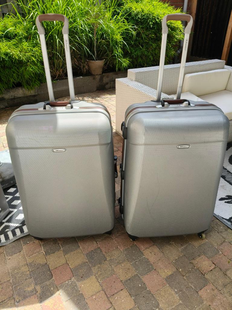 Set van 2 Eminent koffers - Grijs met wieltjes, Ophalen, Gebruikt, 60 tot 80 cm, 75 cm of meer