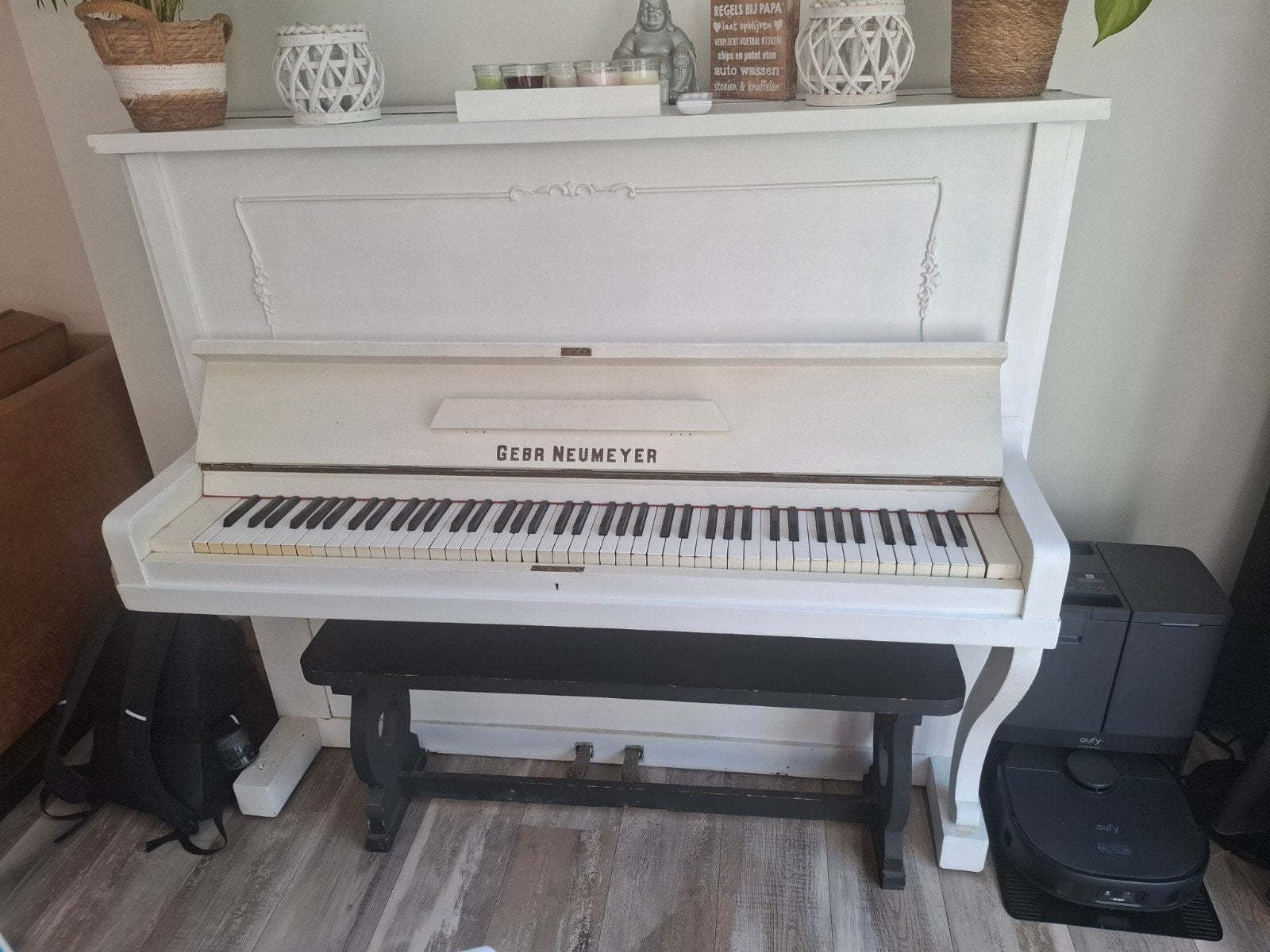 Gebruikte Gebr. Neumeyer Piano - Wit, Ophalen, Gebruikt, Wit, Piano