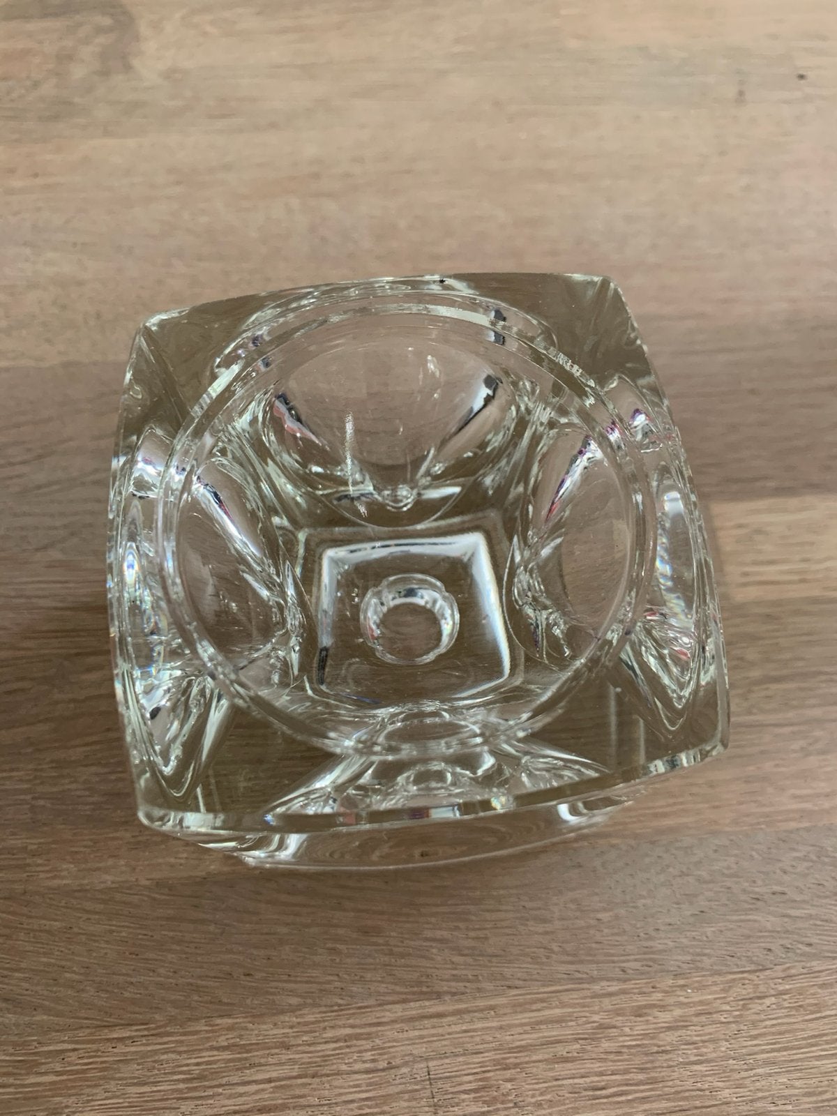 Glazen theelichthouder of waxinelichthouder, Antiek en Kunst, Antiek | Glas en Kristal, Ophalen of Verzenden
