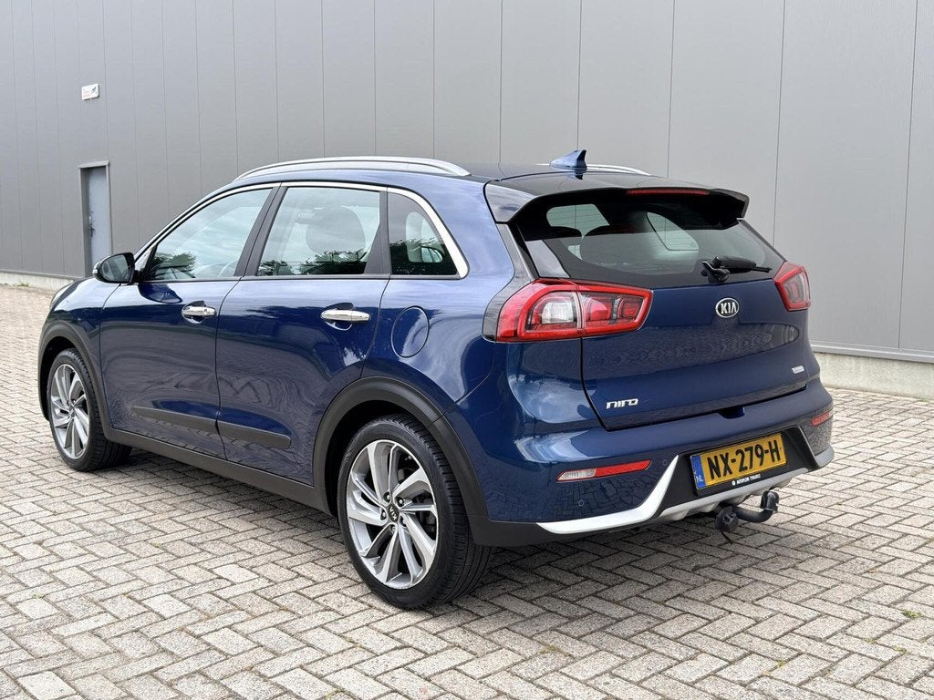Kia Niro 1.6 GDi Hybrid First Edition Carplay|NL Auto|Trekha, Gebruikt, Euro 6, Met garantie (alle), Blauw