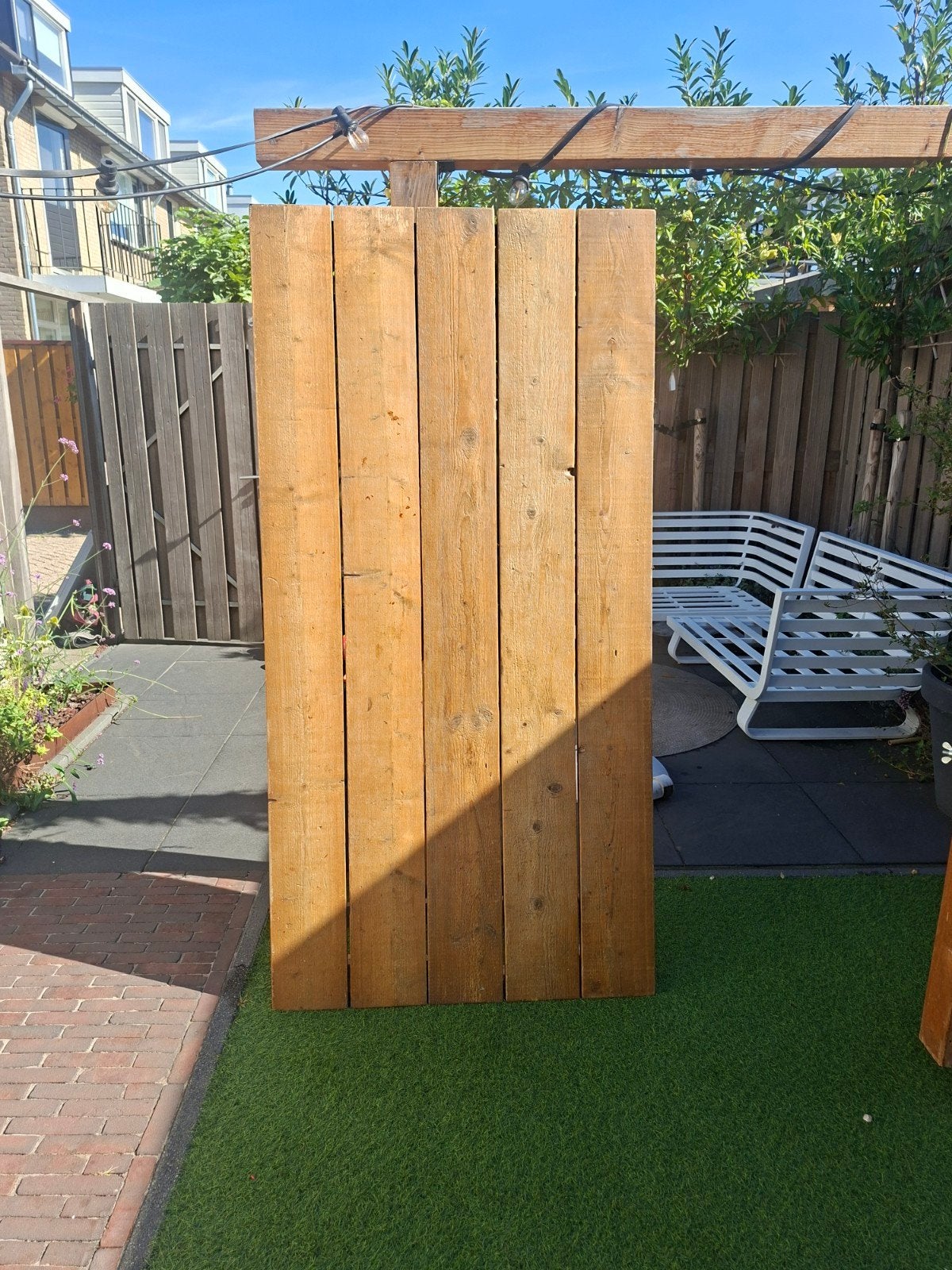 Steigerhouten tafel van Dutch Wood, Ophalen, Gebruikt, 25 tot 50 mm, 200 tot 250 cm
