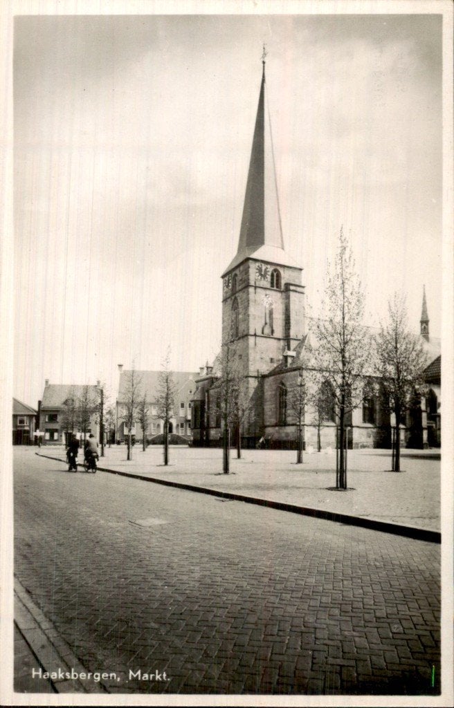 Haaksbergen - Markt - Kerk, Ophalen of Verzenden, 1940 tot 1960, Ongelopen, Overijssel