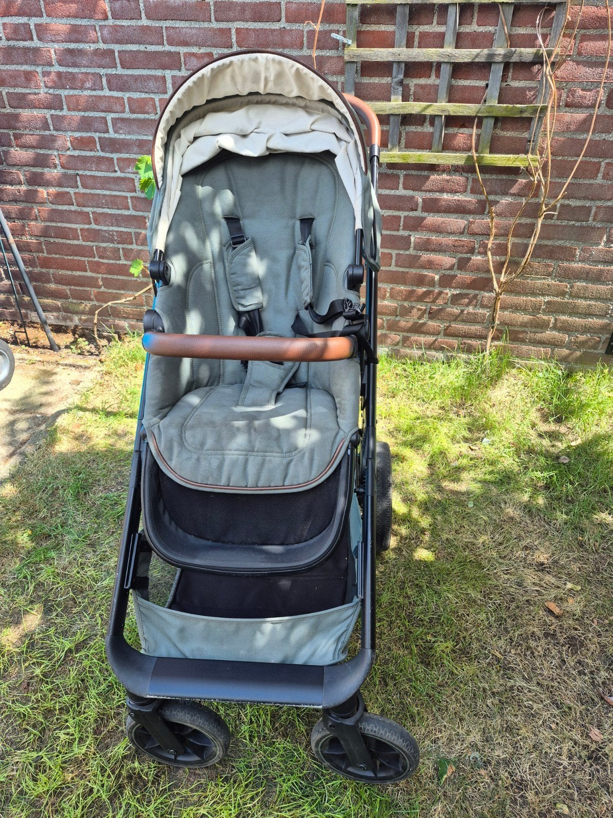 Qute Q-Journey Kinderwagen - Zwart / Groen, Ophalen, Gebruikt, Overige merken, Voetenzak