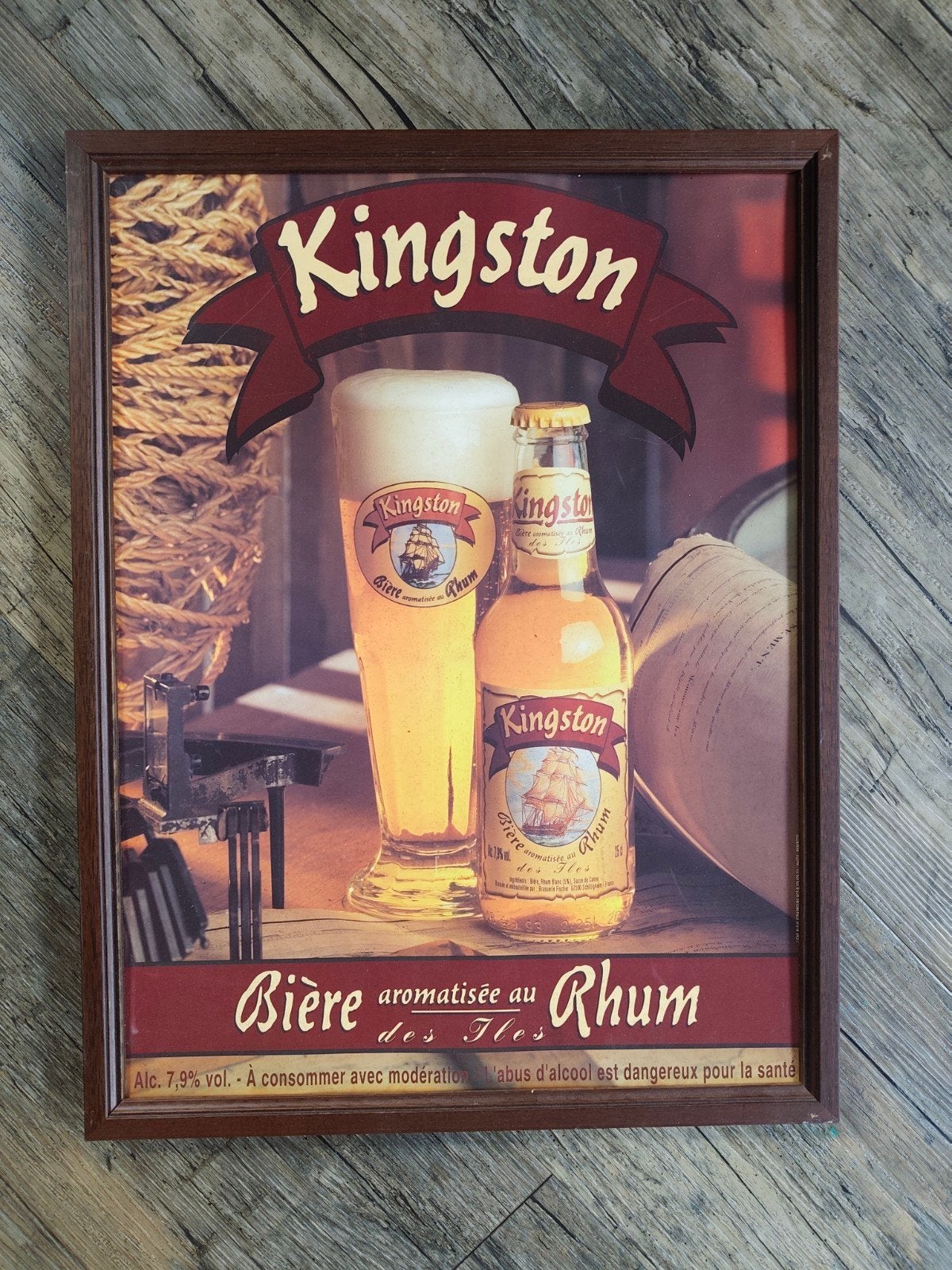Kingston Bier reclamebord, Ophalen of Verzenden, Gebruikt, Reclamebord, Plaat of Schild, Overige merken