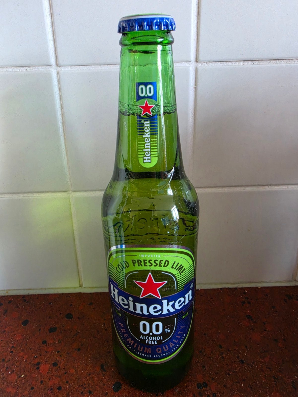 heineken fles 0.0 Cold Pressed Lime, Verzamelen, Biermerken, Ophalen of Verzenden, Nieuw, Flesje(s), Overige merken