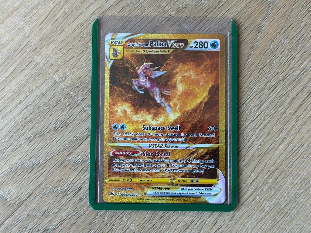 Origin Forme Palkia VSTAR Gold Secret Rare Pokémon Kaart, Ophalen, Zo goed als nieuw, Losse kaart, Foil