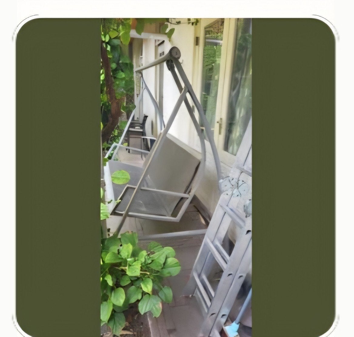Gratis schommelstoel voor 3 personen, Tuin en Terras, Ophalen, Gebruikt, Metaal, Schommelbank