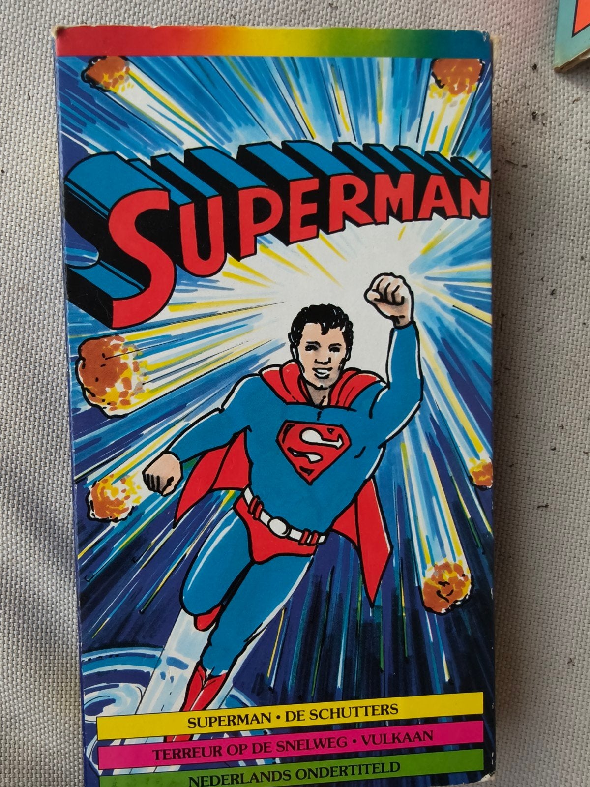 Superman VHS - Prachtige Tekenfilms in Kleur, Gebruikt, Tekenfilm, Nederlands, Ophalen of Verzenden