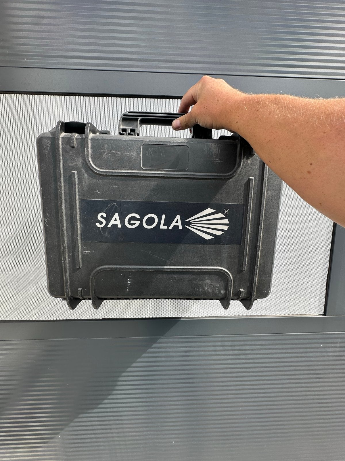 Robuuste Sagola koffer voor gereedschap of apparatuur, Ophalen, Gebruikt, Hard kunststof, Minder dan 50 cm