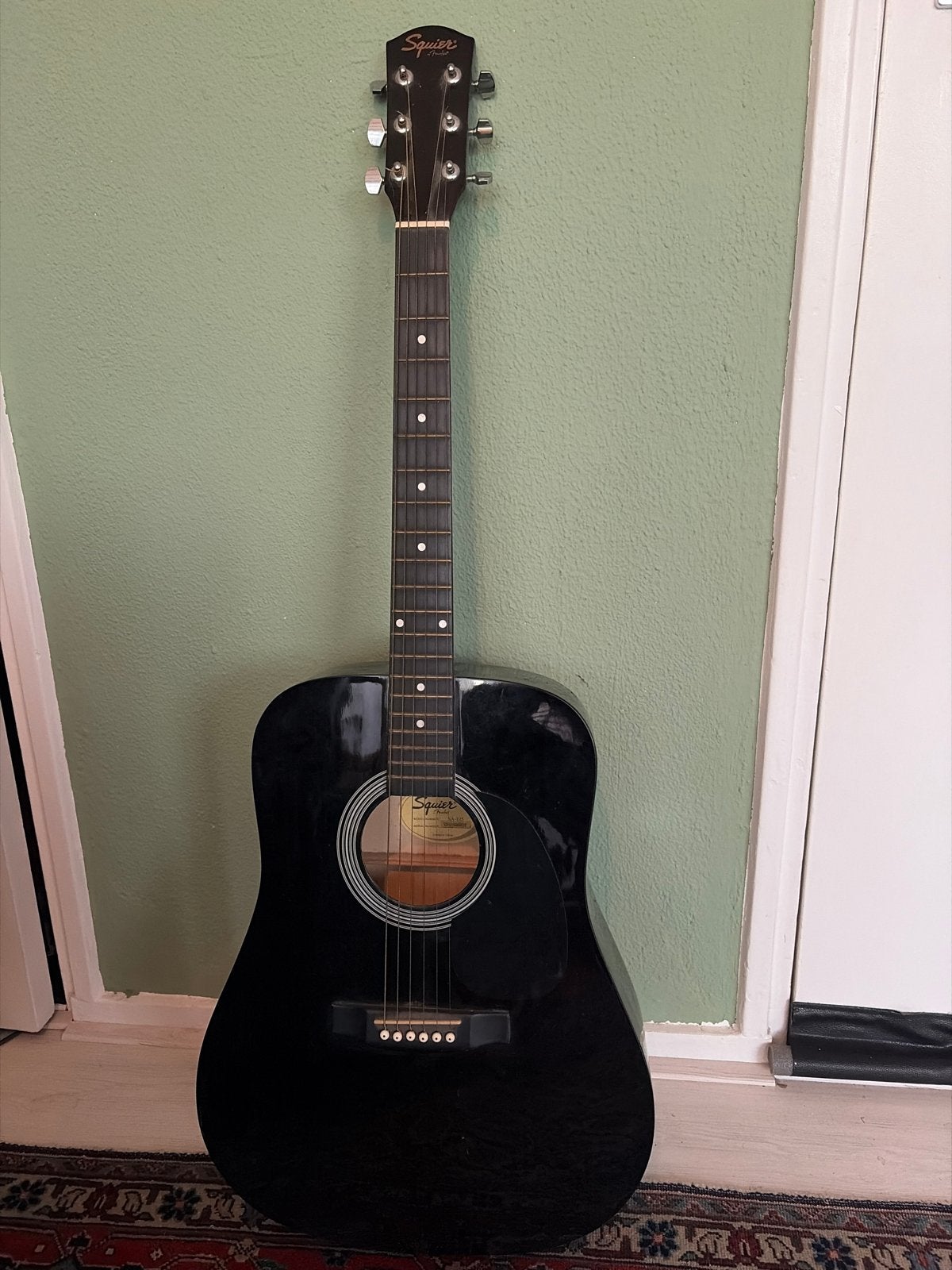 Squier by Fender SA-105 akoestische gitaar, zwart, Ophalen, Gebruikt, Western- of Steelstringgitaar