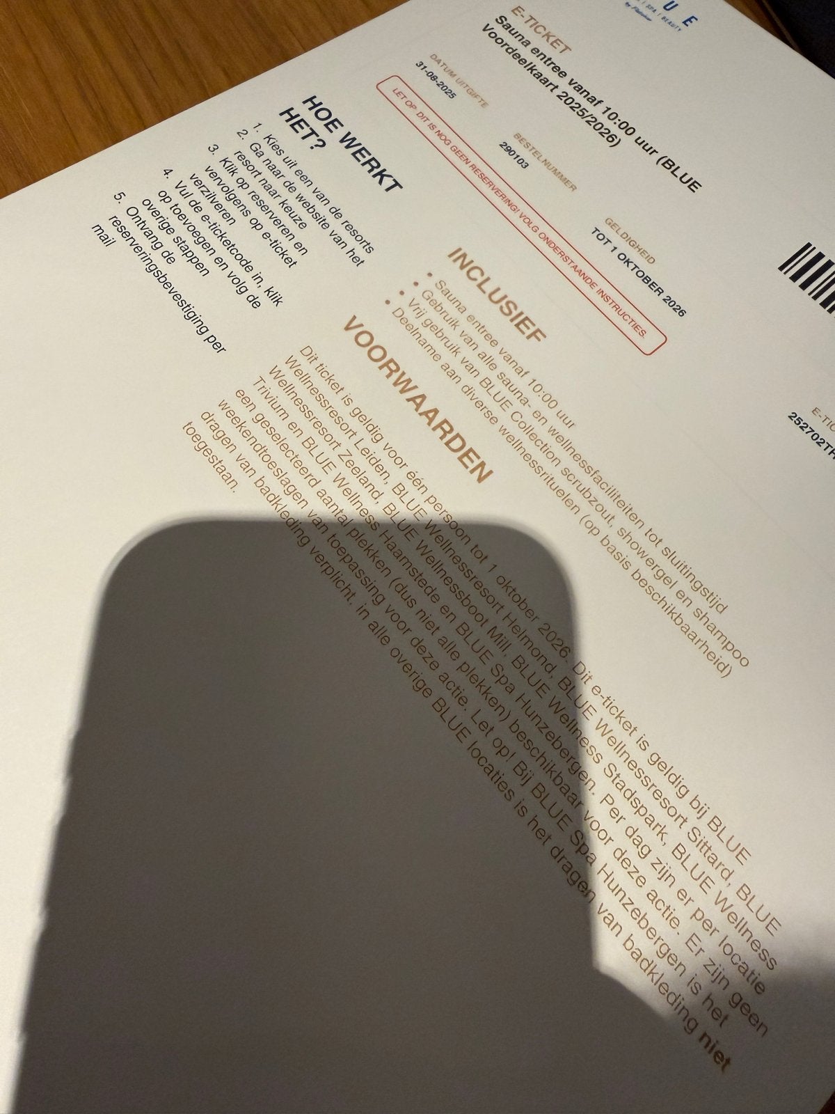 3x entree ticket Blue Wellness / dagje sauna, Tickets en Kaartjes, Drie personen of meer
