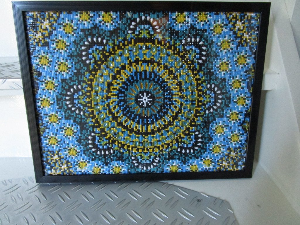 Diamond Painting - mandala - ingelijst, Minder dan 50 cm, Overige typen, Ophalen of Verzenden, Zo goed als nieuw