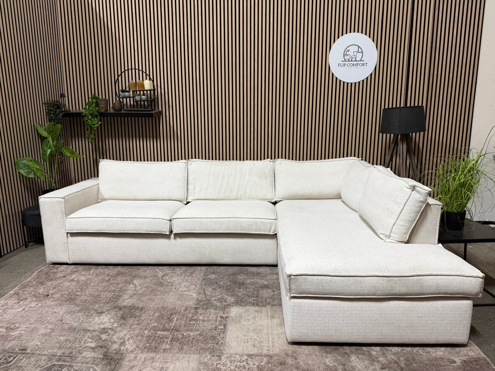 “GRATIS LEVERING” Woood thomas hoekbank! 287x195, 250 tot 300 cm, 125 tot 150 cm, Woood, ribstof, thomas, zgan, Hoekbank