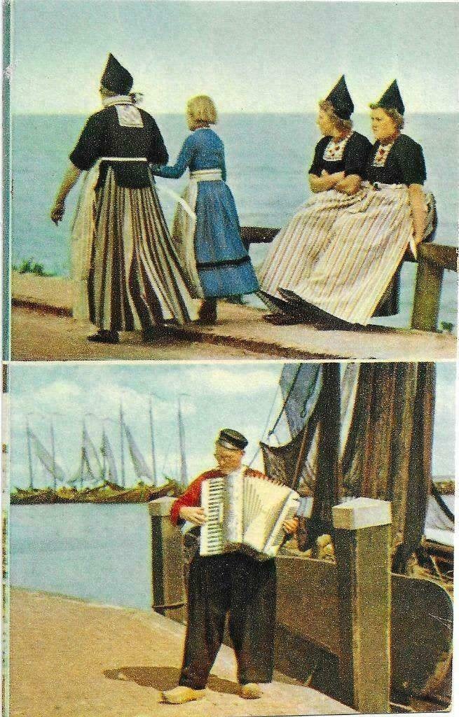 AK Volendam - Groeten uit.....Trekzak, Verzenden, 1960 tot 1980, Ongelopen, Noord-Holland