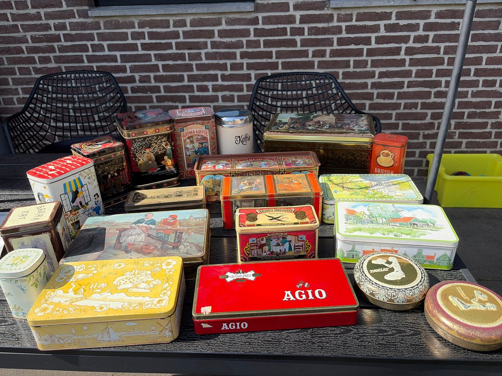 Diverse collectie oude bewaarblikken, Ophalen of Verzenden, Gebruikt, Overige, Overige merken