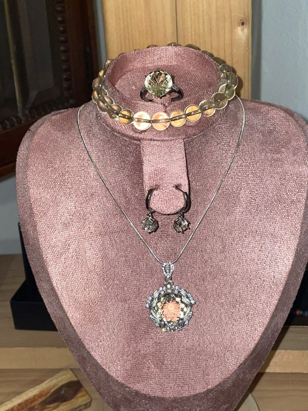 Citrien sieraden set nieuw 925 zilver, Ophalen of Verzenden, Zo goed als nieuw, Zilver