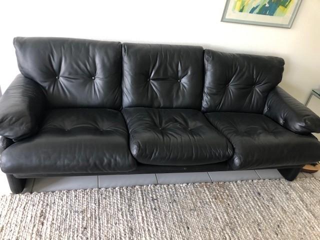 Bank 3-zits Coronado B&B Italia, Ophalen, Gebruikt, 75 tot 100 cm, Leer