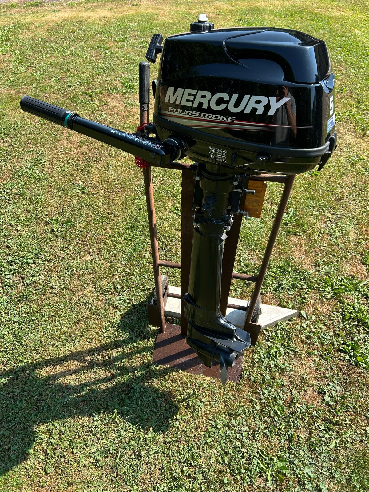 Mercury 5 PK buitenboordmotor - Zo goed als nieuw, Ophalen, 5 tot 10 pk, Viertaktmotor, Zo goed als nieuw