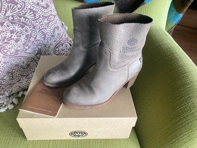 Enkellaarsjes Shabbies Amsterdam, maat 37, taupe, als NIEUW, Overige kleuren, Shabbies Amsterdam, Lage of Enkellaarzen, Ophalen of Verzenden