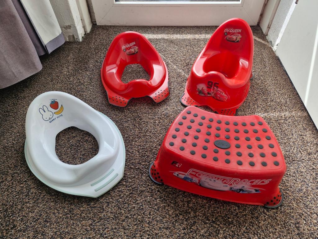 WC bril verkleiner, potje en opstapje set, Kinderen en Baby's, Ophalen, Gebruikt
