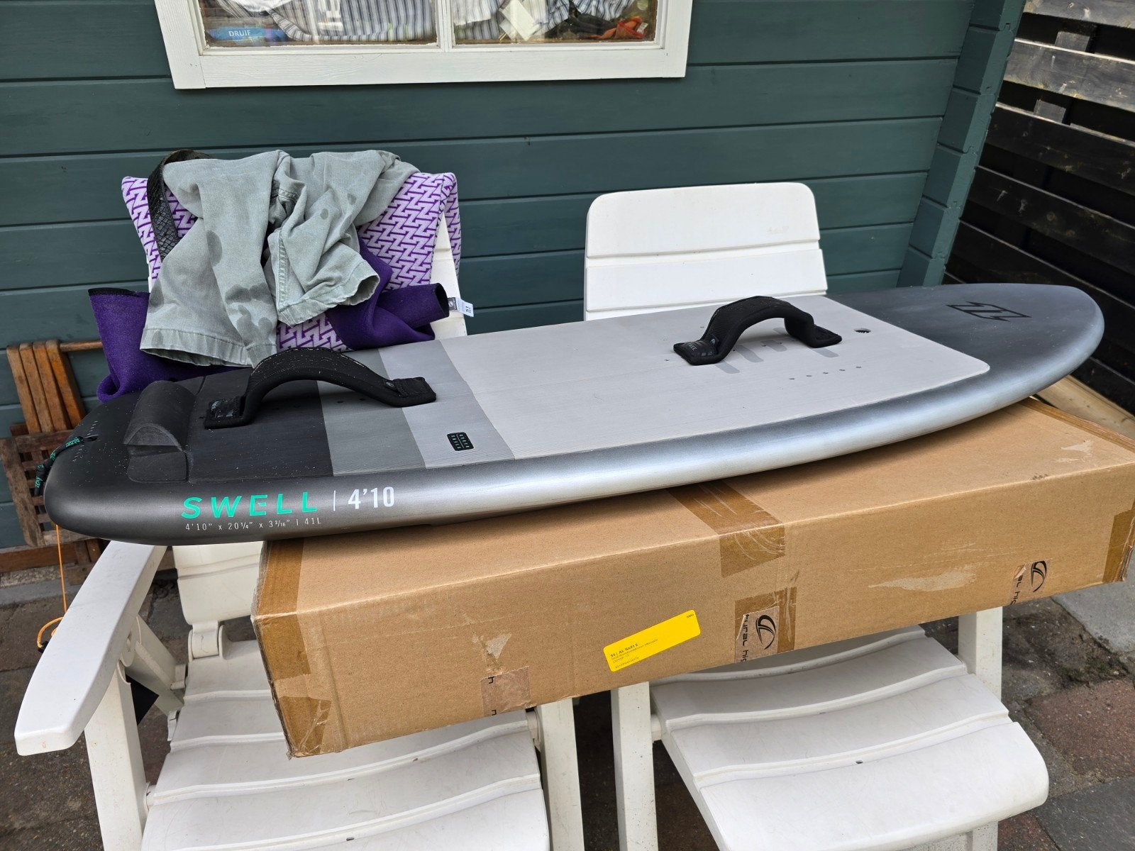 Te koop North Swell 4 10 met straps z.g.a.n, Watersport en Boten, Wingsurfen, Ophalen, Zo goed als nieuw, Wingsurf-board