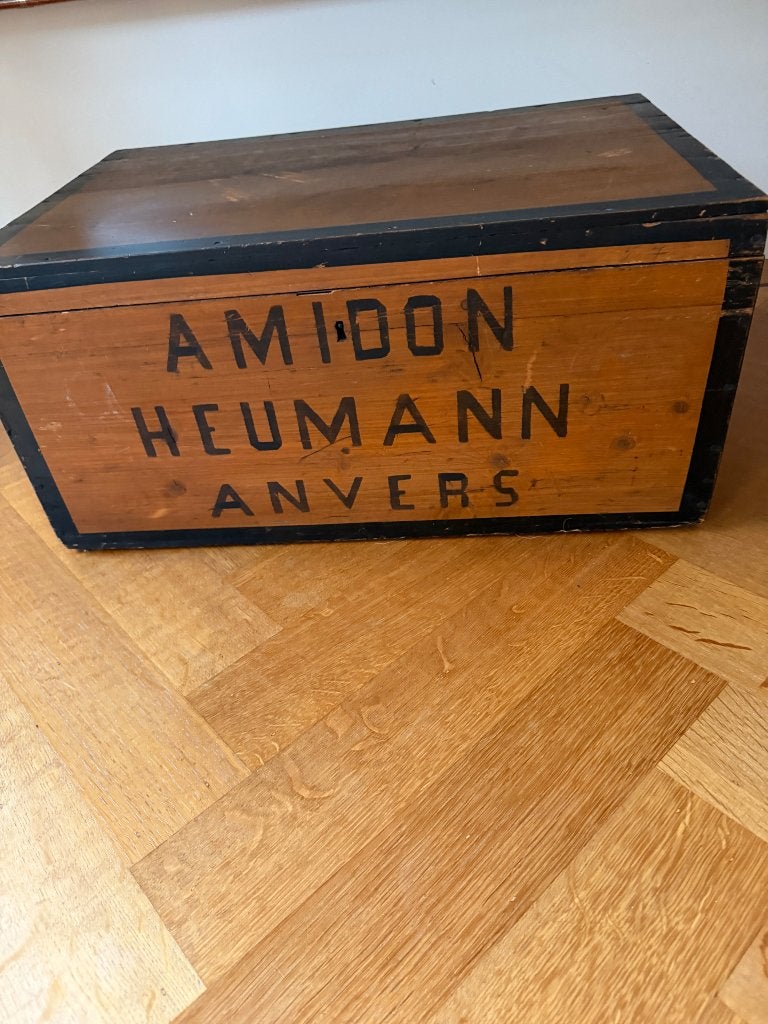 Amidon Heumann oude stijfselkist, Ophalen