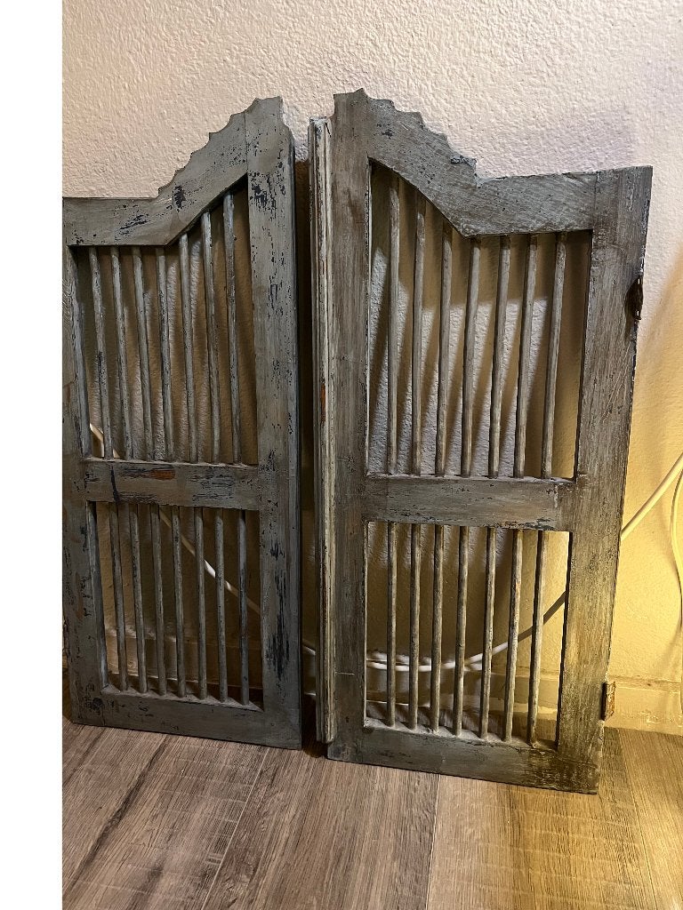 Antieke vintage Bali indiase luiken deurtjes decoratief boho, Ophalen of Verzenden
